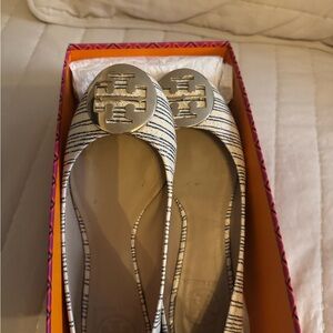 Tory Burch Black and White Flats